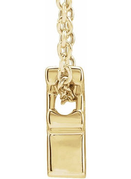 14K Yellow Gold Initial A 16-18