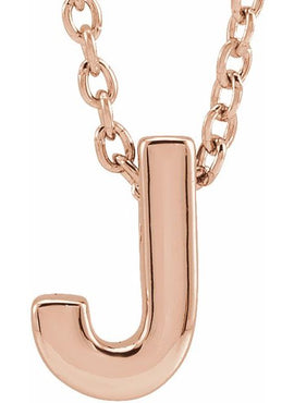 14K Yellow Gold Initial A 16-18