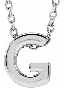14K Yellow Gold Initial A 16-18