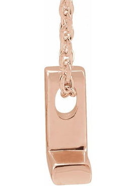 14K Yellow Gold Initial A 16-18