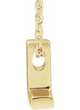 14K Yellow Gold Initial A 16-18