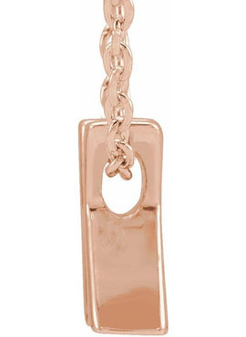 14K Yellow Gold Initial A 16-18