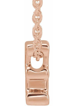 14K Yellow Gold Initial A 16-18