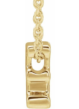 14K Yellow Gold Initial A 16-18