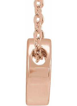 14K Yellow Gold Initial A 16-18
