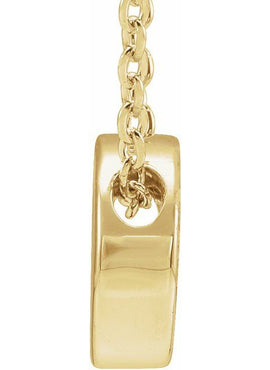 14K Yellow Gold Initial A 16-18