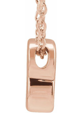 14K Yellow Gold Initial A 16-18