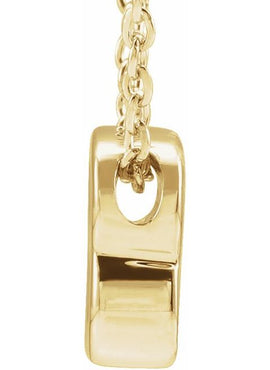 14K Yellow Gold Initial A 16-18