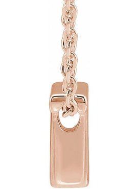 14K Yellow Gold Initial A 16-18