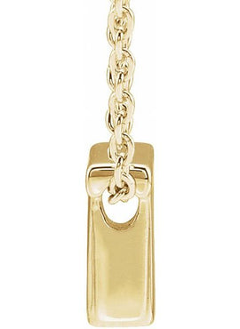 14K Yellow Gold Initial A 16-18
