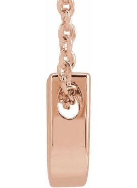 14K Yellow Gold Initial A 16-18