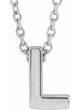 14K Yellow Gold Initial A 16-18