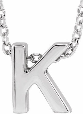 14K Yellow Gold Initial A 16-18