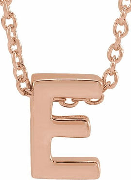 14K Yellow Gold Initial A 16-18
