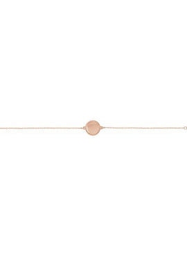 14K White Gold Engravable Beaded Disc 6 1/2-7 1/2