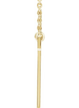 14K White Gold Cross 16