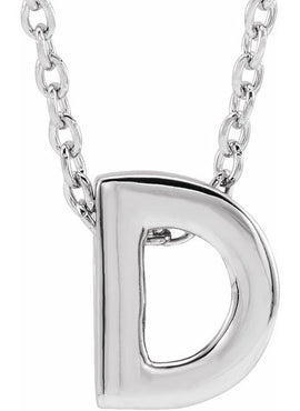 14K Yellow Gold Initial A 16-18