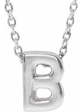 14K Yellow Gold Initial A 16-18