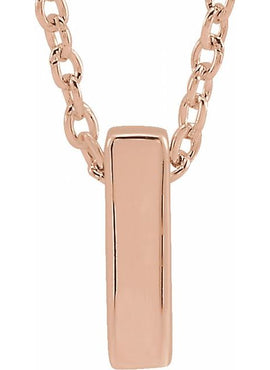 14K Yellow Gold Initial A 16-18