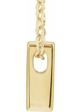 14K Yellow Gold Initial A 16-18