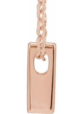 14K Yellow Gold Initial A 16-18