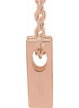 14K Yellow Gold Initial A 16-18