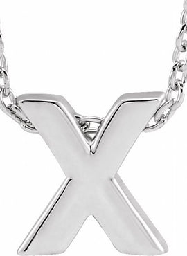 14K Yellow Gold Initial A 16-18