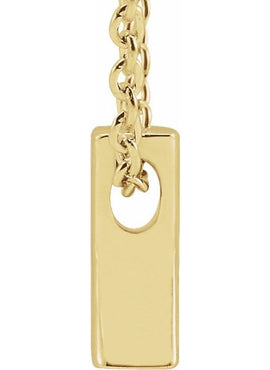 14K Yellow Gold Initial A 16-18