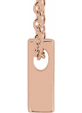 14K Yellow Gold Initial A 16-18