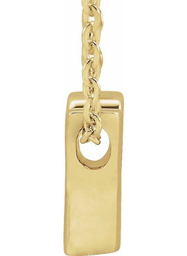 14K Yellow Gold Initial A 16-18