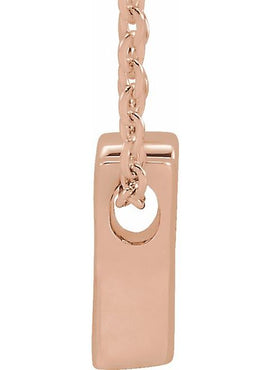 14K Yellow Gold Initial A 16-18