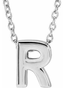 14K Yellow Gold Initial A 16-18