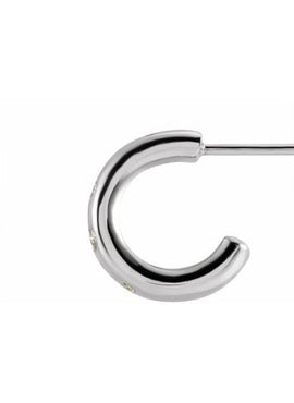 14K White Gold 1/10 CTW Natural Diamond Hoop Earrings
