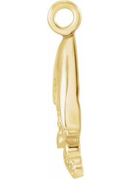 14K Yellow Gold Nugget Dangle
