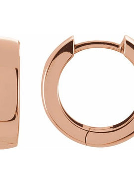 Sterling Silver 14 mm Hinged Hoop Earrings