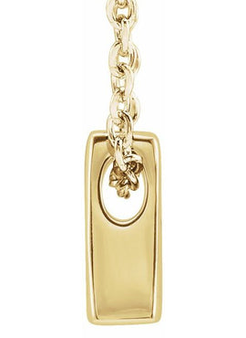 14K Yellow Gold Initial A 16-18