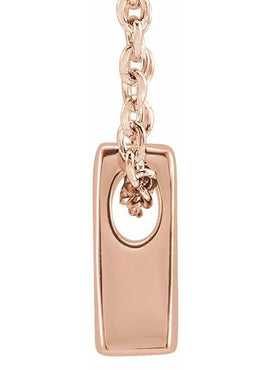 14K Yellow Gold Initial A 16-18