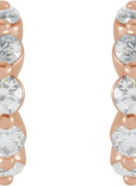 14K White Gold 1 3/8 CTW Natural Diamond 16.5 mm Hoop Earrings