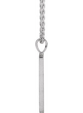 14K White Gold 1/6 CTW Natural Black Diamond Triangle 24