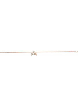 14K White Gold .03 CTW Natural Diamond Cross 6 1/2-7 1/2