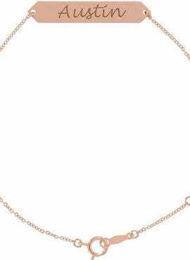 14K White Gold Geometric 7-8
