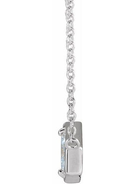 14K White Gold 1/6 CT Natural Diamond Geometric 16