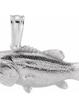 Sterling Silver Bass Pendant