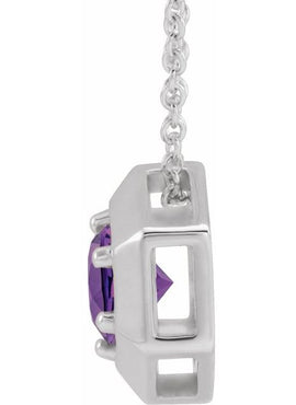 14K White Gold 1/2 CT Natural Diamond Geometric 16-18