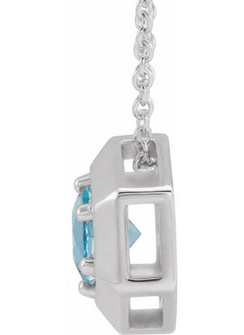 14K White Gold 1/2 CT Natural Diamond Geometric 16-18