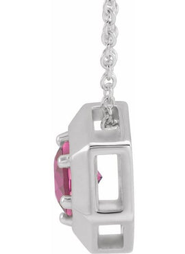 14K White Gold 1/2 CT Natural Diamond Geometric 16-18