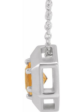 14K White Gold 1/2 CT Natural Diamond Geometric 16-18