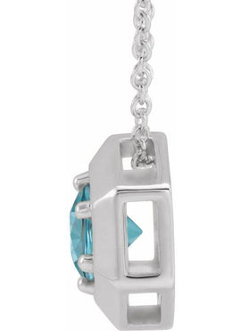 14K White Gold 1/2 CT Natural Diamond Geometric 16-18