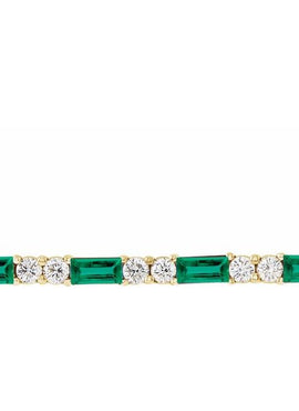 14K White Gold Natural Blue Sapphire & 1/6 CTW Natural Diamond Bar 16-18