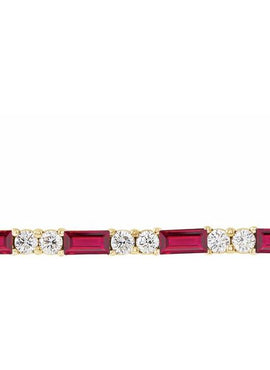 14K White Gold Natural Blue Sapphire & 1/6 CTW Natural Diamond Bar 16-18